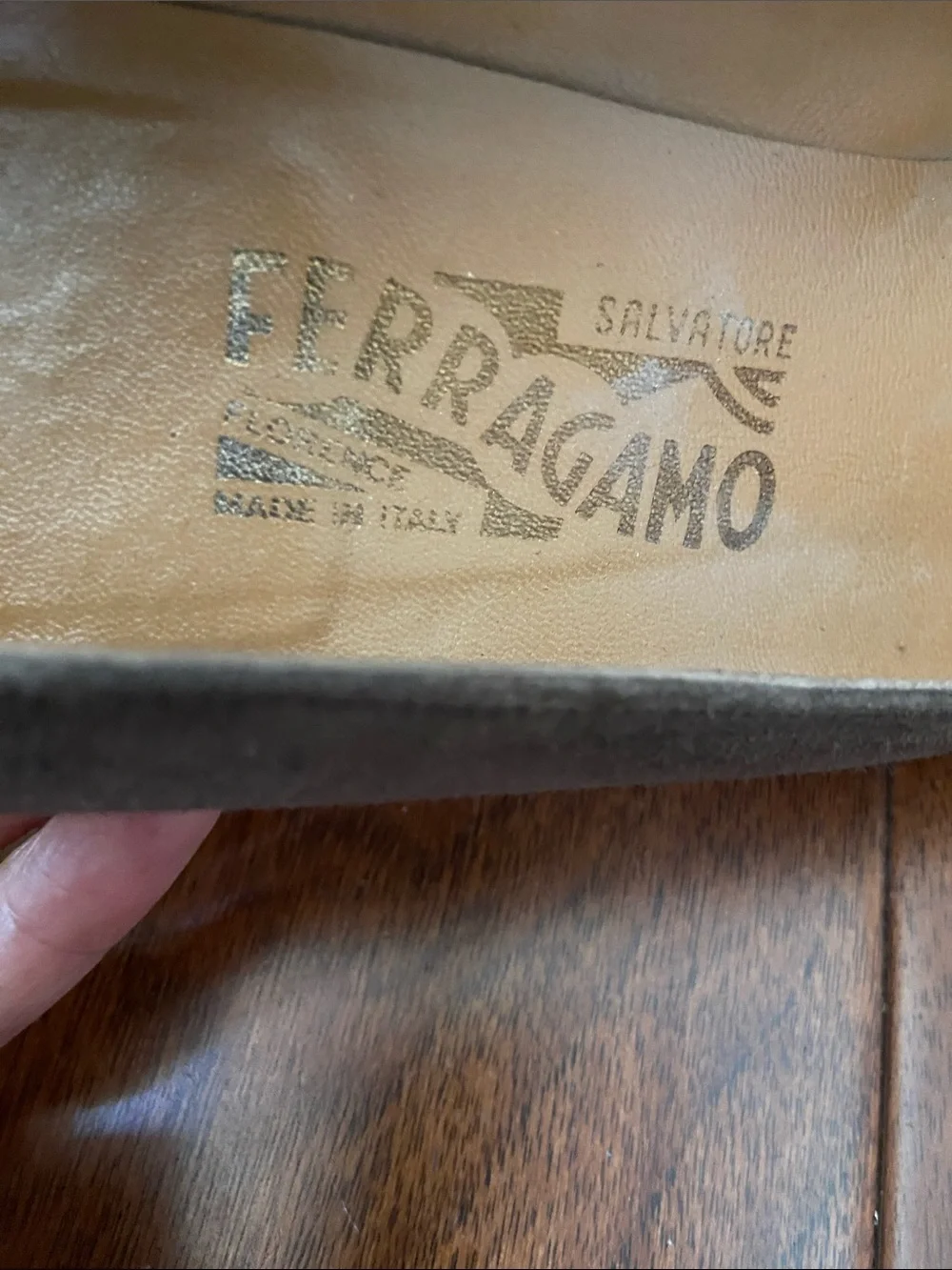 Salvatore Ferragamo Brown Suede Pumps with Lucite Heels